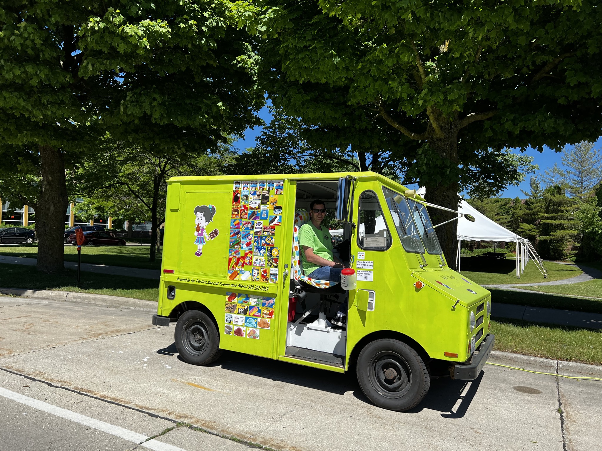Small ice cream truck at an event
